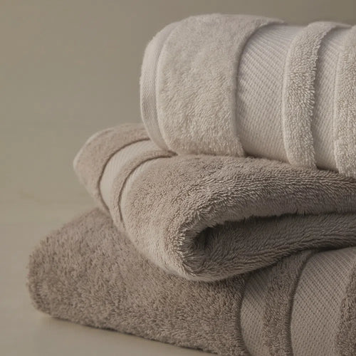 Bath Set 5 Pieces 100% Turkish Cotton White/Legno